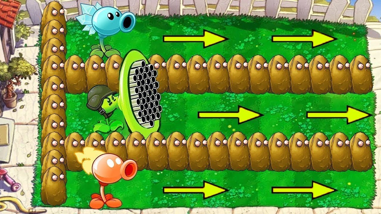 All PEA PvZ Vs Giga Gargantuar Vs Dr. Zomboss - Plants vs Zombies - YouTube