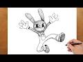 How to Draw Jax from The Amazing Digital Circus - Easy Step-by-Step Tutorial