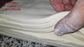 كيفية تحضير عجينة المورقة الميلفاي في المنزل المقادير في صندوق الوصف 🙂👍 : pâte feuilletée