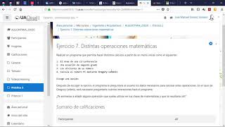 Practica 2. Ejercicio 7. Distintas operaciones matemáticas