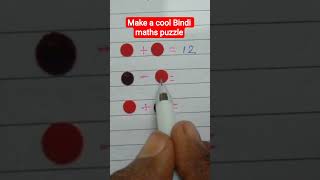 Make a cool Bindi maths puzzle 🧩 #shortsfeed #youtubeshorts #shorts #puzzle #maths