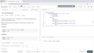 Leetcode - 125  Valid Palindrome - Python
