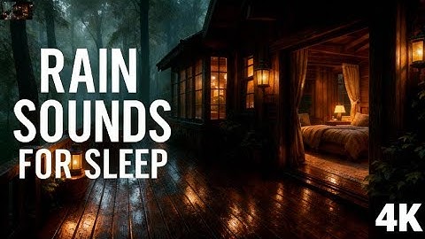 4K Rain Sounds in a Cozy Cabin – Fall Asleep Fast with Gentle Rain