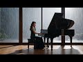 Serene Nighttime Piano Playlist 🌙 Rainfall &amp; Piano Tunes to Calm Anxiety and Help You Sleep