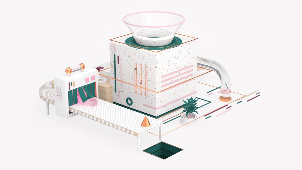 3D Motion Graphics web elements
