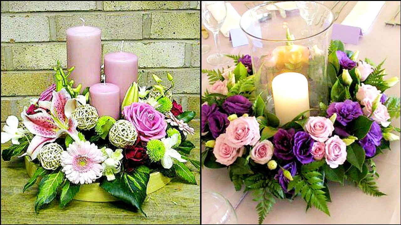 Fabulous and top rated flower arrangements with candles,flower candles