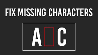 How to fix missing font characters (Adobe - Inverted commas, Quotation marks etc)