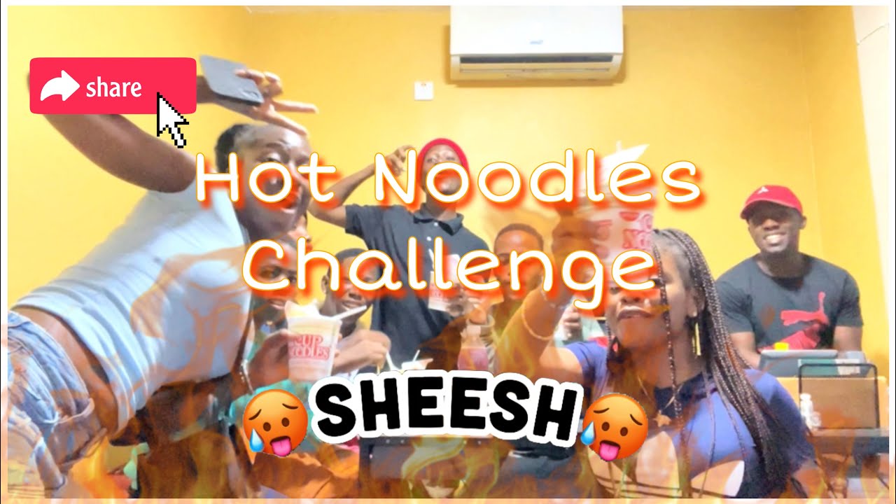 Hot Noodles Challenge🥵😂🤙🏽! With the team