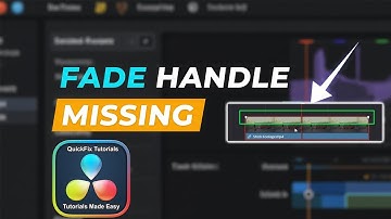 Fix "Fade In/Fade Out Handle Unavailable" in DaVinci Resolve