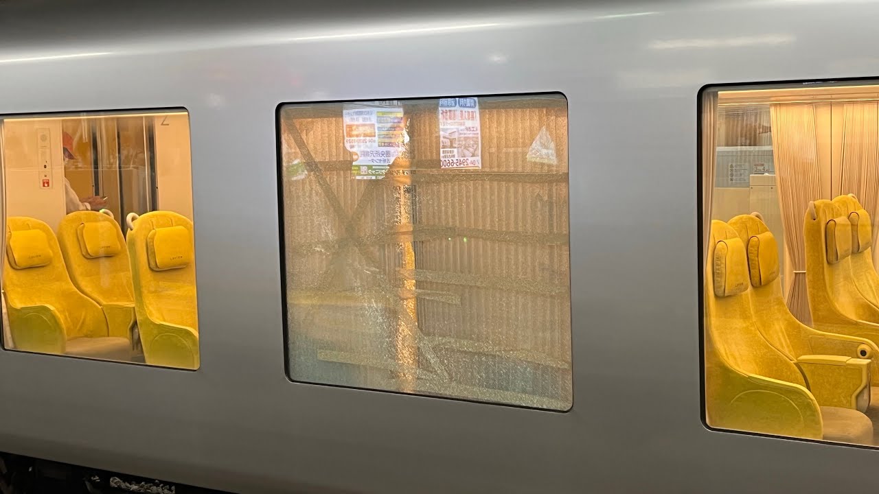 窓ガラス破損で所沢で運転打ち切りになった特急Laviewむさし31号と発車