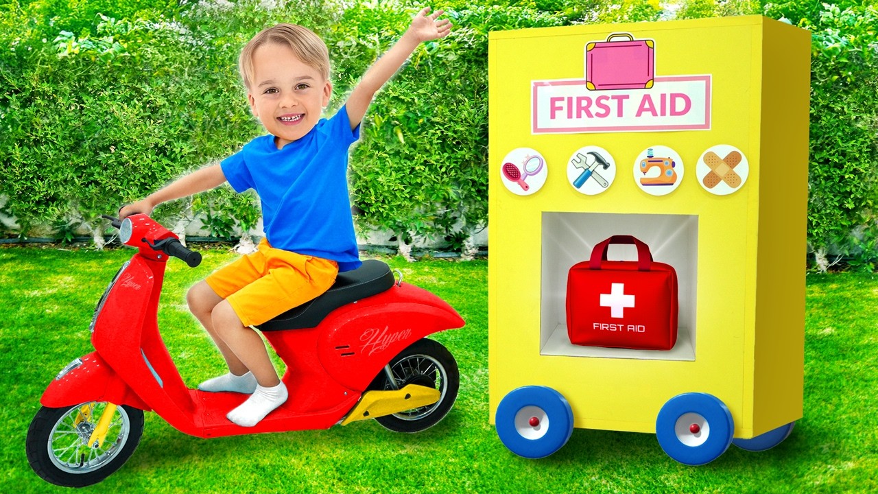 Ребенок помогает друзьям и спасает игрушки