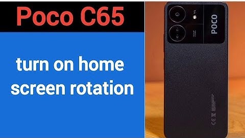 How to turn on home screen rotation Poco C65, home screen auto rotation on off kaise Karen