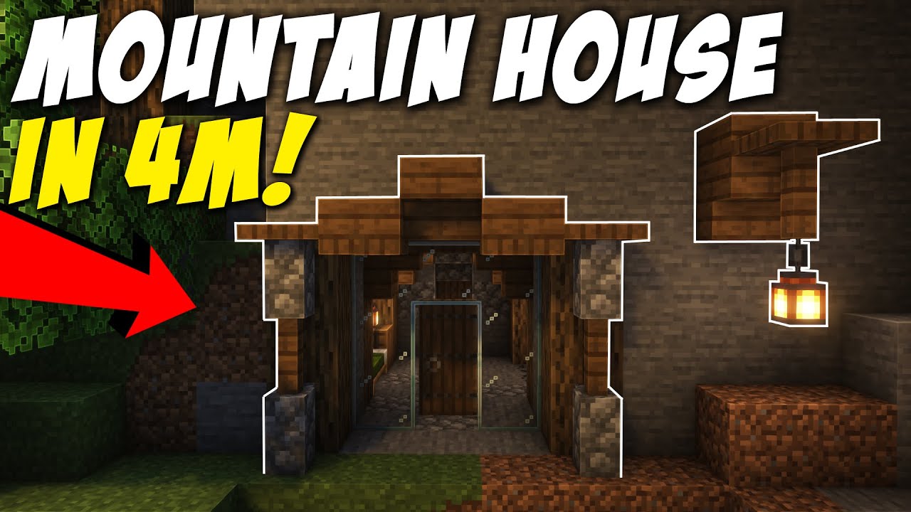 Build This EPIC Minecraft Mountain House in Just 4 Minutes! - YouTube