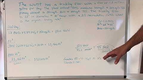 Organic Loading to a Trickling Filter For All Grade and Class Levels: Wastewater Math Exam Prep