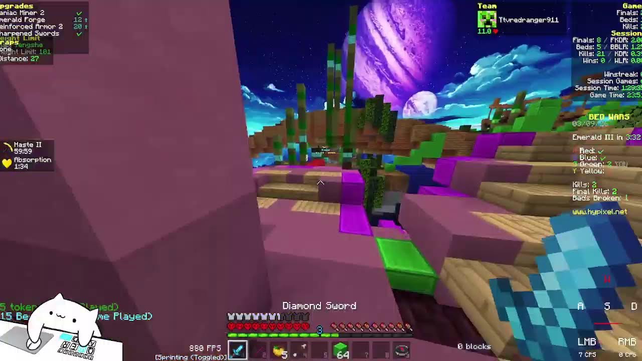 playing bedwars with w ppl