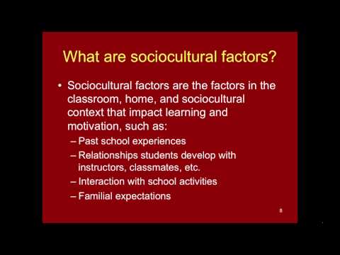 EDUC 140 Unit 8 Sociocultural Factors