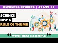 Science, Not Rule Of Thumb | Business Studies | Class 12 | Explainer