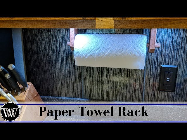 Sew Many Ways: DIY Under Sink Paper Towel Holder…2 Hooks and Ribbon!