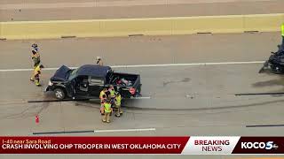 WATCH LIVE: Crash involving OHP trooper in west OKC