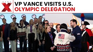 Vice President JD Vance Meets U.S. Winter Olympic Athletes In Milan | NewsX screenshot 3