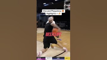Vee and Plaqueboy 🏀 Highlights 👀🔥 #plaqueboymax #basketball #1v1