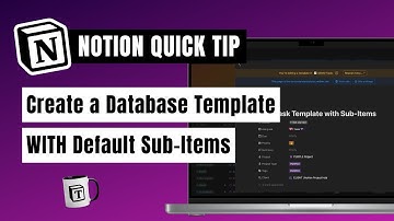 How to Create Default Sub-Tasks in Notion with One Click (Using a Button!) | #QuickTip