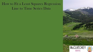 How to fit a line of least squares regression to a time series