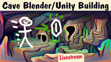 Making & Designing Low Poly Puzzle Cave Dungeon in Blend & Unity LiveStream c#