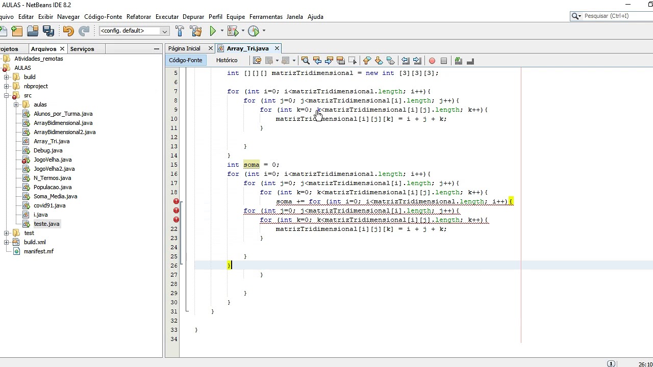 Linguagem de Programação Java - Array tridimensional - YouTube