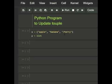 #python program to update tuple || #coding || learn tuple || what is ...