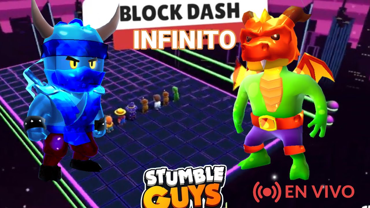 🔴[EN VIVO] Block Dash INFINITO CON SUBS! 🎁 Stumble Guys en Directo 