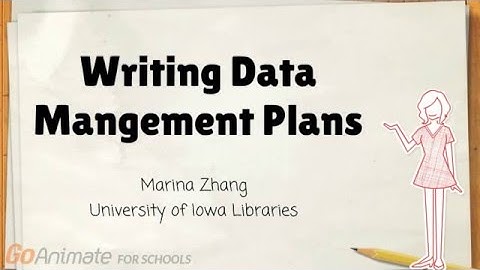 Writing Data Management Plans