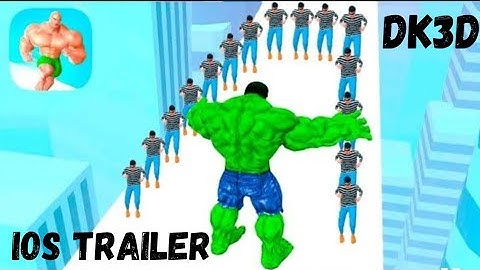 muscle rush noob vs Pro vs hacker all max level iOS trailer gameplay #musclerush