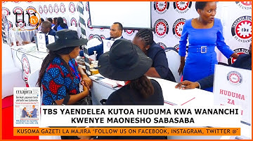 TBS YAENDELEA KUTOA HUDUMA KWA WANANCHI KWENYE MAONESHO SABASABA