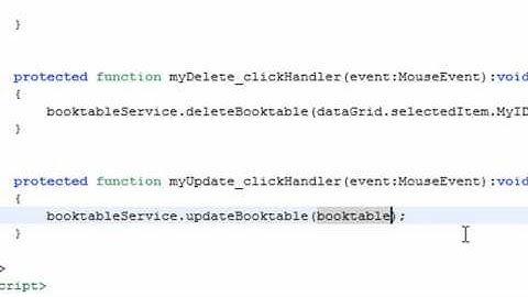 SQL Data Base in Flash Builder - in 5 lines (5 of 5)