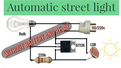 How to make automatic street light | bt136 | bd139