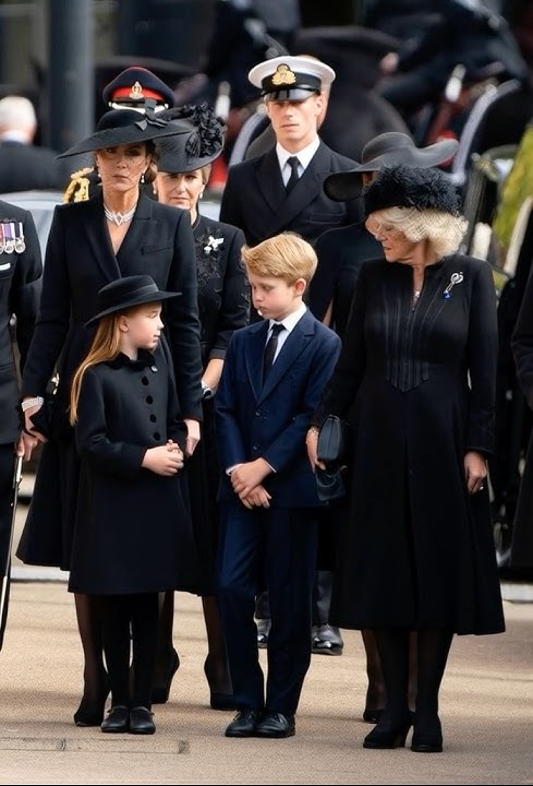 Is Queen Camilia scolding the Royal children ￼at Queen Elizabeth funeral service .￼