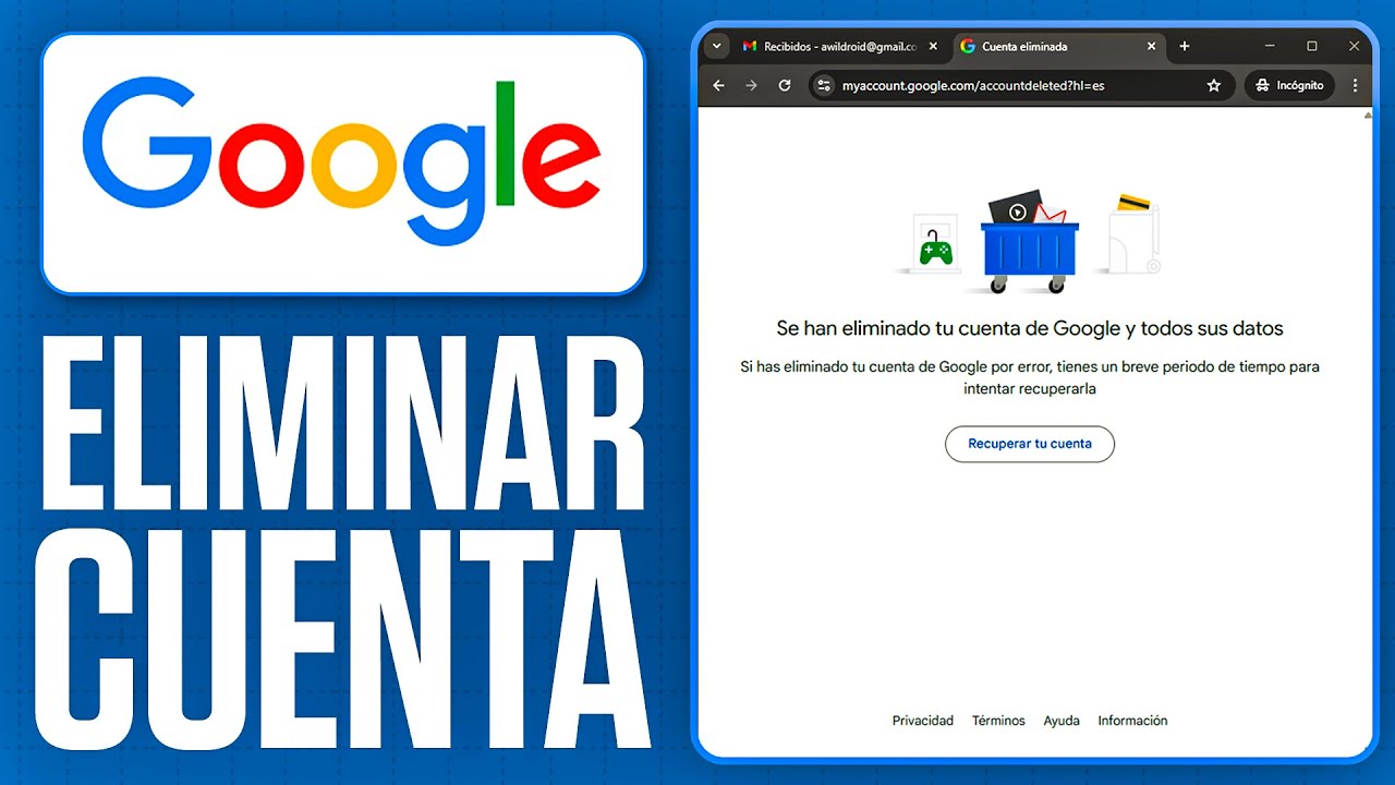 Cómo Eliminar una Cuenta de Google desde PC (2026) - YouTube