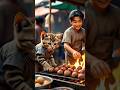 sedihnya kucing miskin yatim liatu berjualan bakso bakar demi menyambung hidup