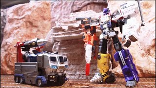 Transformers Masterforce  Stop Motion - Dreadwind vs Grand Convoy