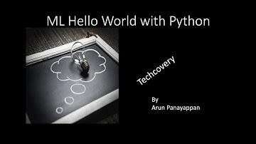 Machine Learning Hello World in Python