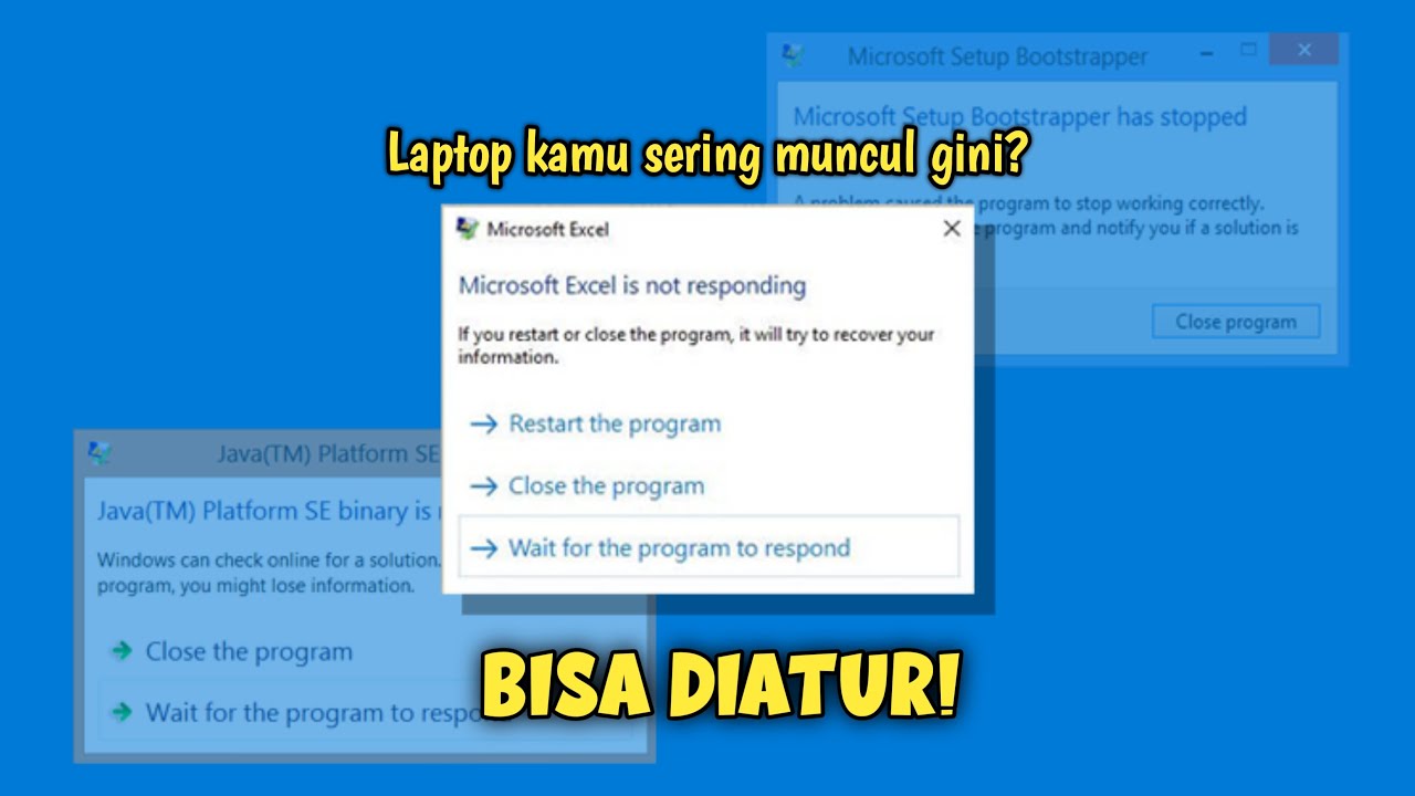 CARA GAMPANG MENGATASI LAPTOP SERING NOT RESPONDING