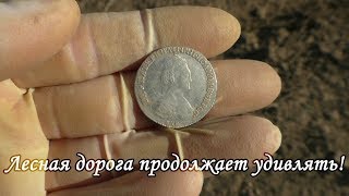 Коп на лесной дороге/неожиданная Находка, серебро#Находка #серебро #монета