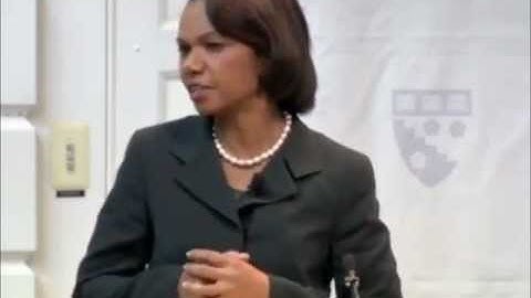 Harvard Lecture - Condoleezza Rice My Black Heritage Part 1