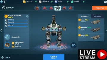 WAR ROBOTS LIVE STREAM CAN WE MAKE THE STRONGEST FENRIR?  #warrobots