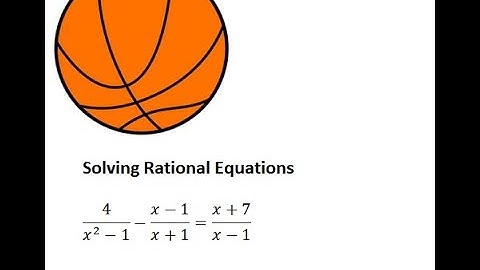 Solving Rational Equations