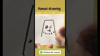 Tutorial: How To Draw A Kawai Ice Cream - Summer drawing ideas  ? shorts shortsvideo