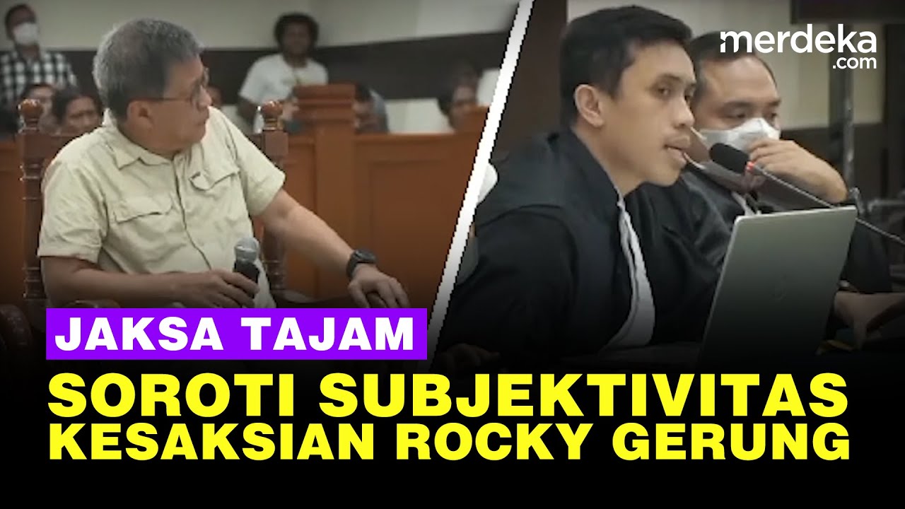 Jaksa Tajam Soroti Subjektivitas Kesaksian Rocky Gerung di Sidang Haris Azhar