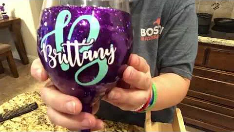 How To Make A Glitter Wine Glass With Epoxy - No ModPodge