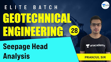 Seepage Head Analysis | L:28 | Geotechnical Engineering | Elite Batch